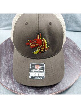 Richardson 115 Low Pro Trucker Hat With Red Dragon Embroidery & Flyin Fightin Te